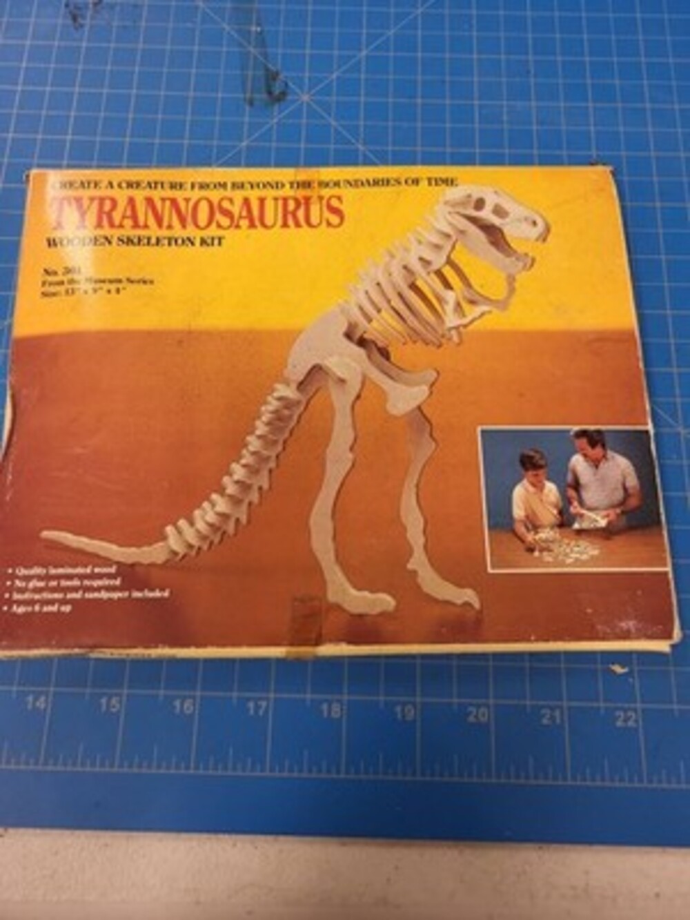 Tyrannosaurus Wooden Skeleton Kit Dinosaur Model 13x9x4 Inches Safari Ltd Taiwan